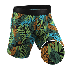 Load image into Gallery viewer, The Botanist | Tropical Leaves Long Leg Ball Hammock¬Æ Pouch Underwear With Fly
