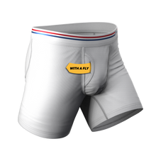 Load image into Gallery viewer, The Cloud 9 | Solid White Ball Hammock¬Æ Pouch Underwear With Fly
