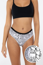 Load image into Gallery viewer, The Coloring Book | Outline Christmas Scene with Markers Cheeky Underwear
