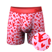 Load image into Gallery viewer, The Cupid Shuffle | Glow in the Dark Valentines Day Ball Hammock¬Æ Pouch Underwear With Fly
