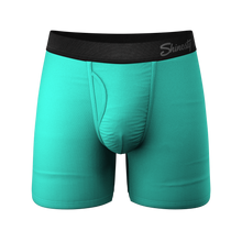 Load image into Gallery viewer, The Cyantific Theory | Turquoise Ball Hammock¬Æ Pouch Underwear With Fly
