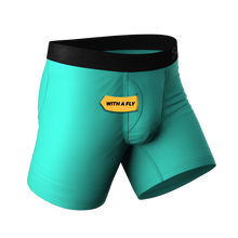 Load image into Gallery viewer, The Cyantific Theory | Turquoise Ball Hammock¬Æ Pouch Underwear With Fly

