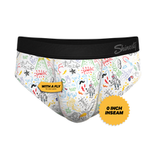 Load image into Gallery viewer, Naughty Doodle Ball Hammock Briefs with Fly
