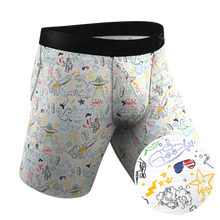 Load image into Gallery viewer, The Daily Detention | Doodle Long Leg Ball Hammock¬Æ Pouch Underwear with Fly
