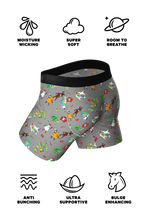 Load image into Gallery viewer, mens grey christmas boxers
