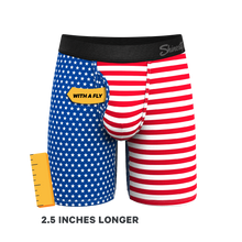 Load image into Gallery viewer, The Ellis Island | USA Flag Long Leg Ball Hammock¬Æ Pouch Underwear With Fly

