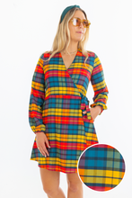 Load image into Gallery viewer, The Apple Cider | Fall Plaid Wrap Dress
