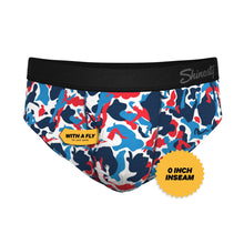 Load image into Gallery viewer, Blue, red and white pouch underwear
