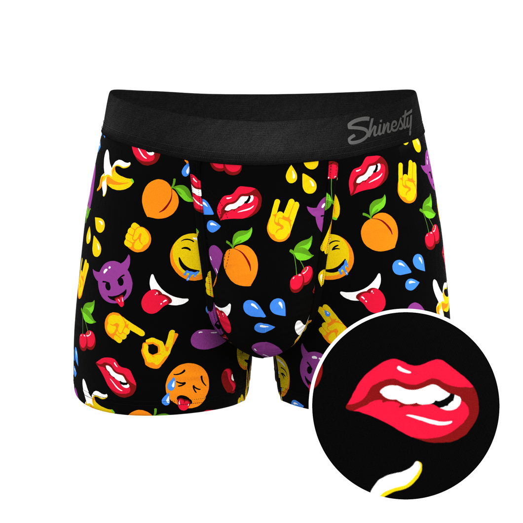 The Flirt | Emoji Ball Hammock¬Æ Pouch Trunks Underwear