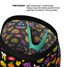 Load image into Gallery viewer, Colorful emoji underwear with fly
