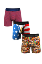 Load image into Gallery viewer, The Fourth of July | Ball Hammock¬Æ Pouch Underwear with Fly 3 Pack
