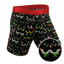 Load image into Gallery viewer, The Goodie Garland | Christmas Tinsel Busts Long Leg Ball Hammock¬Æ Pouch Underwear With Fly
