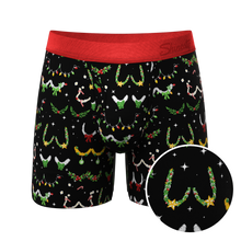 Load image into Gallery viewer, Products The Goodie Garland | Christmas Tinsel Busts Ball Hammock¬Æ Pouch Underwear With Fly
