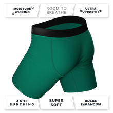 Load image into Gallery viewer, The Green Boys | Green Long Leg Ball Hammock¬Æ Pouch Underwear With Fly
