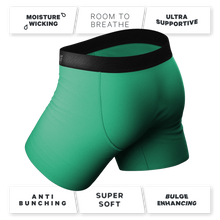 Load image into Gallery viewer, Men&#39;s Green Ball Hammock¬Æ Pouch Underwear with unique design.

