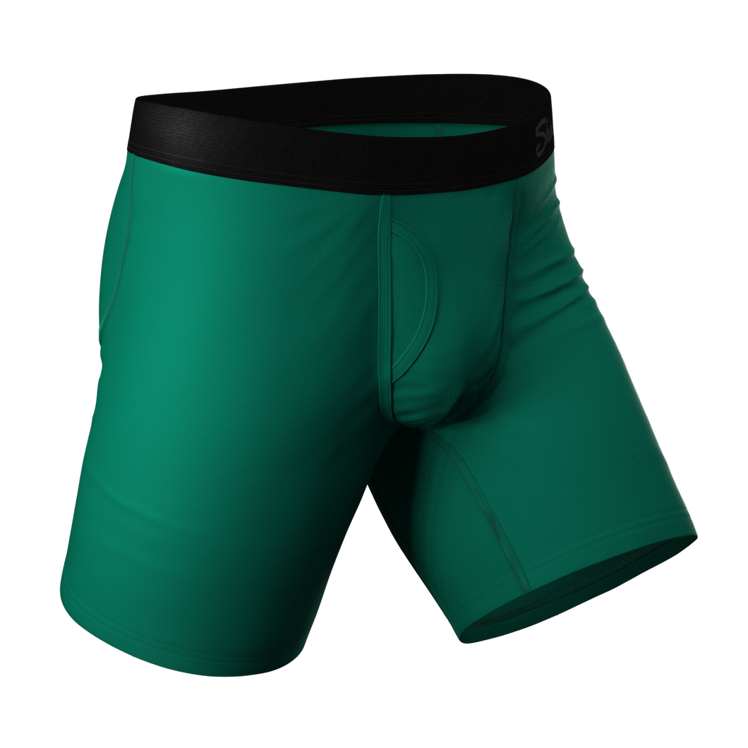 The Green Boys | Green Long Leg Ball Hammock¬Æ Pouch Underwear With Fly