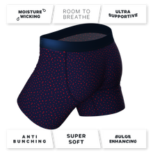 Load image into Gallery viewer, Dark blue with red hearts underwear
