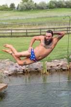 Load image into Gallery viewer, American flag print swim brief
