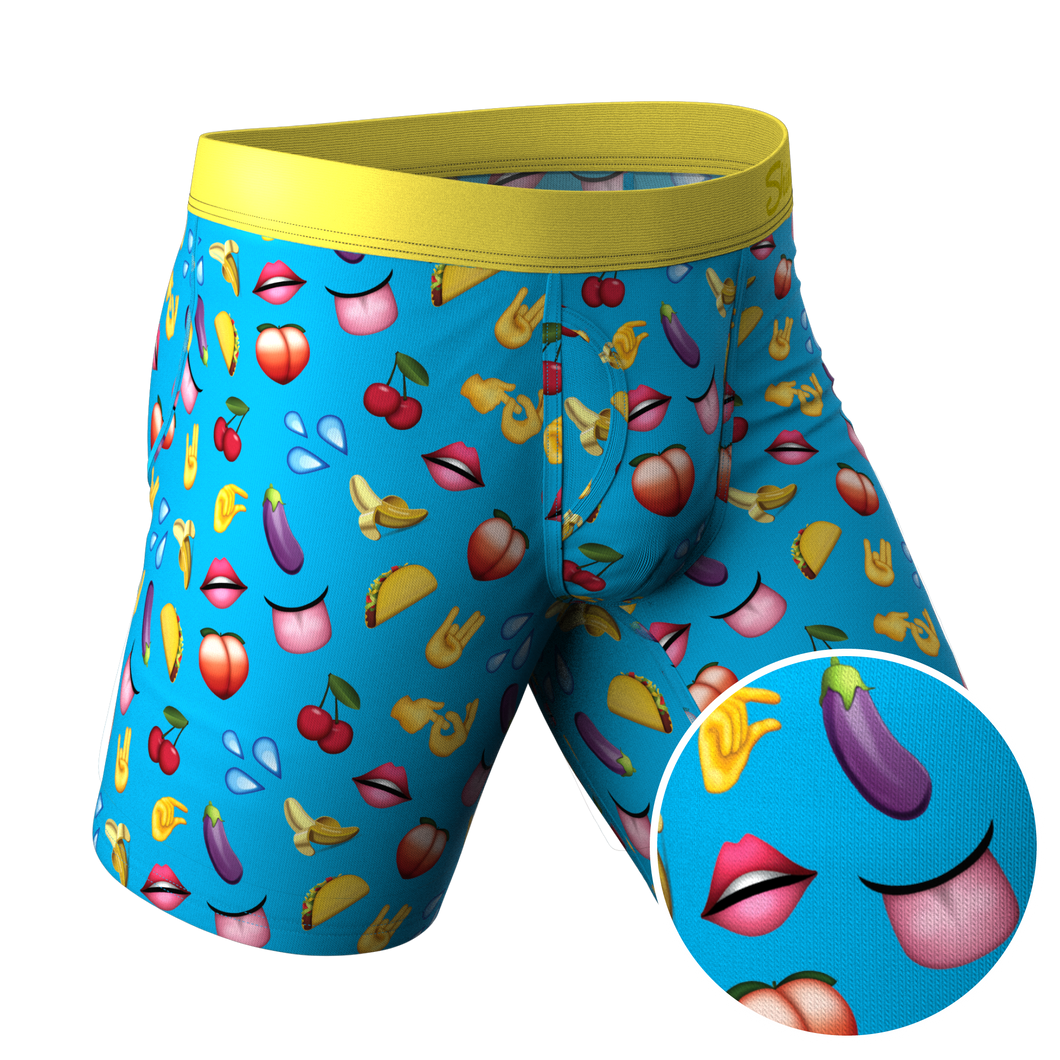 Products The Innuendo | Emoji Long Leg Ball Hammock¬Æ Pouch Underwear With Fly