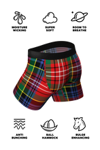 Load image into Gallery viewer, plaid christmas mens boxer with fly
