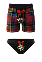 Load image into Gallery viewer, The Kiss Me There | Mistletoe Ball Hammock Boxer¬Æ And Bikini Matching Couples Underwear Pack
