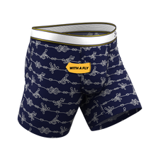 Load image into Gallery viewer, The Knotty Spots | Nautical Knots Ball Hammock¬Æ Pouch Underwear With Fly
