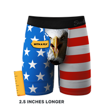 Load image into Gallery viewer, The Mascot | American Flag Long Leg Ball Hammock¬Æ Pouch Underwear With Fly
