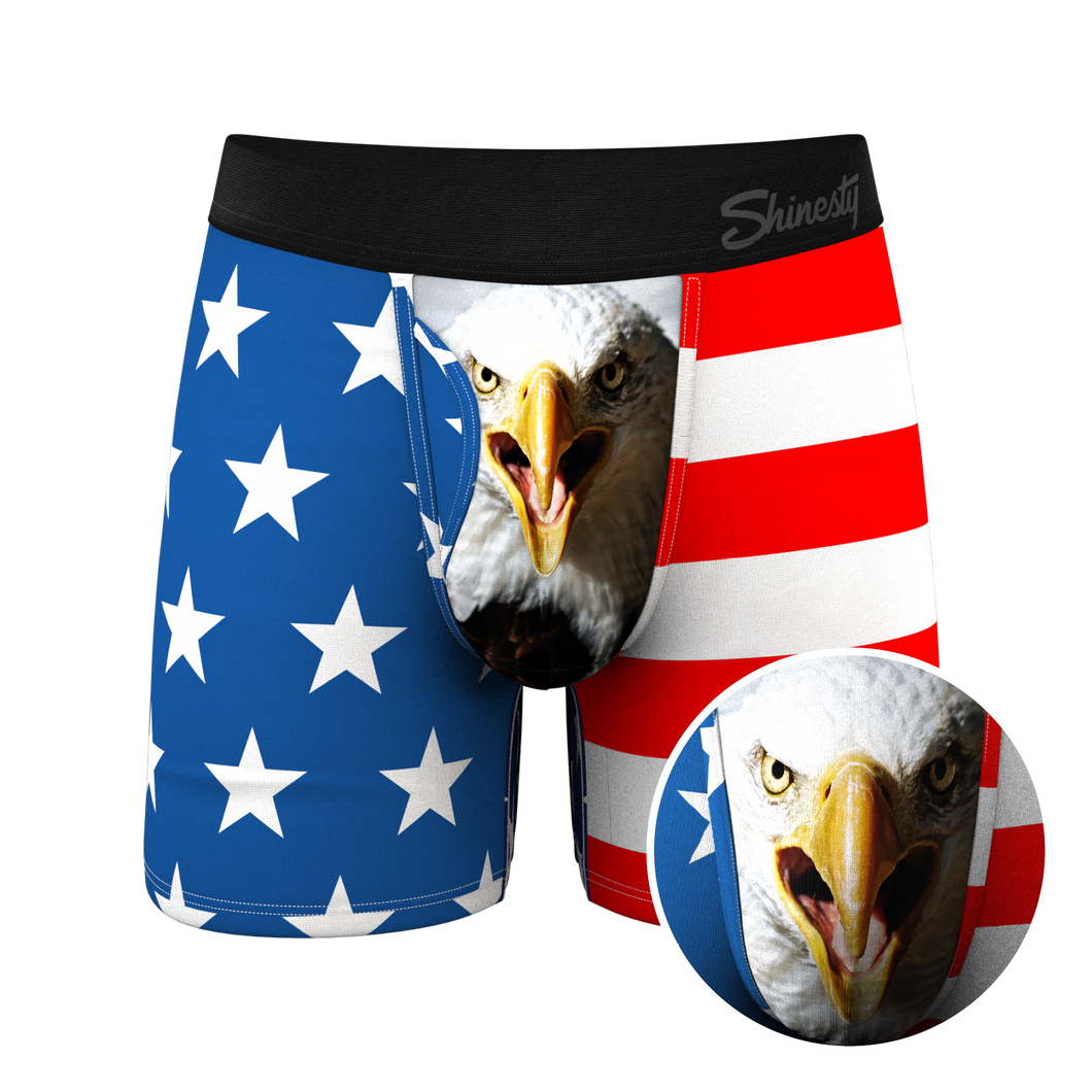 The Mascot | USA Eagle Ball Hammock¬Æ boxer briefs with eagle face detail.