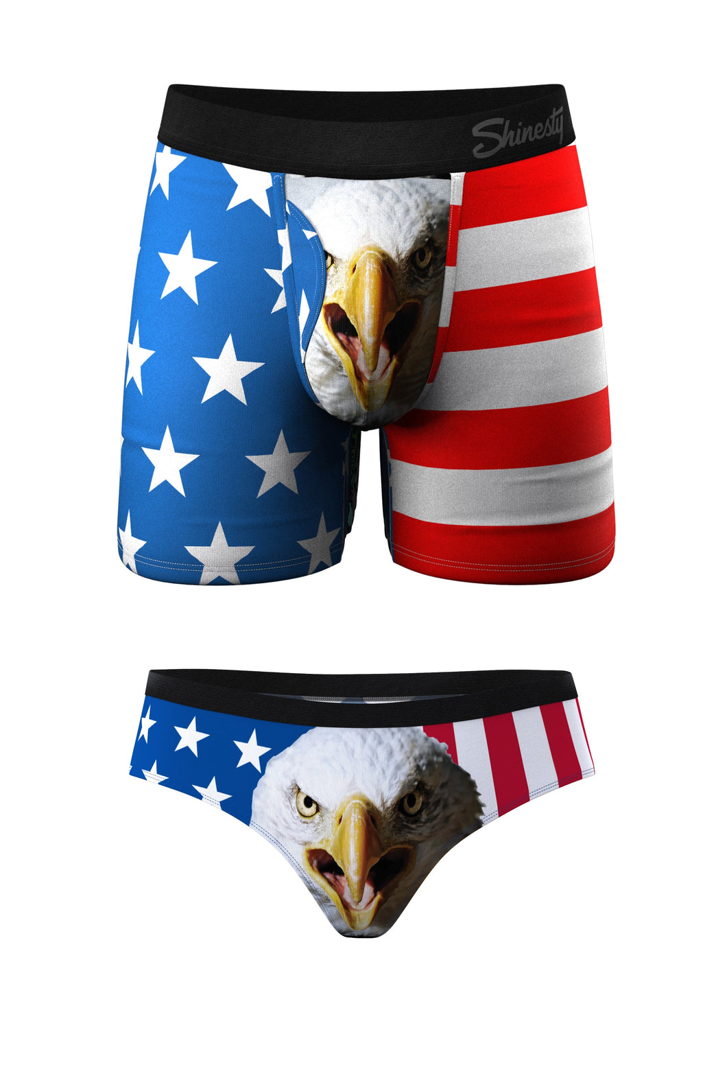 The stars and stripes boxer and cheeky pack