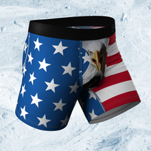 Load image into Gallery viewer, The Mascot | American Flag paradICE‚Ñ¢ Cooling Ball Hammock¬Æ Underwear With Fly

