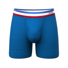 Load image into Gallery viewer, The Morning Glory | Blue with USA Waistband Ball Hammock¬Æ Pouch Underwear
