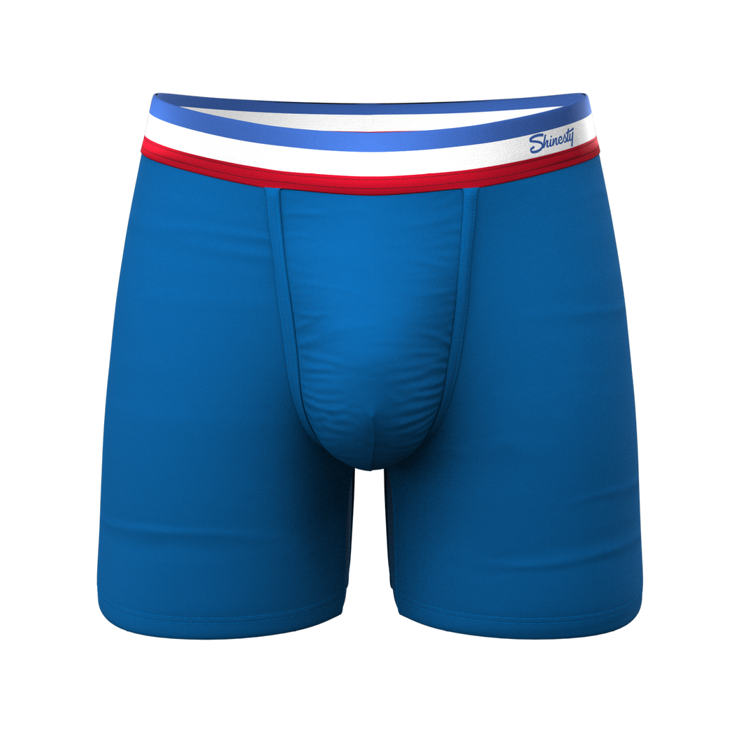 The Morning Glory | Blue with USA Waistband Ball Hammock¬Æ Pouch Underwear