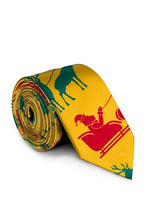 Load image into Gallery viewer, The Mustard Sleighs | Christmas Tie
