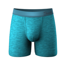 Load image into Gallery viewer, The Nerves of Teal | Teal Cotton Heather Ball Hammock¬Æ Pouch Underwear
