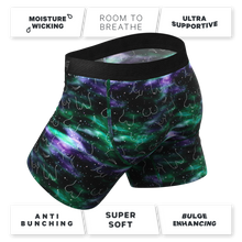 Load image into Gallery viewer, mens northern light themed boxers
