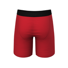 Load image into Gallery viewer, Red christmas pouch underwear with fly
