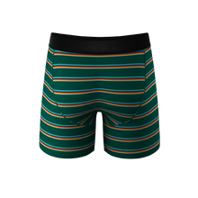 Load image into Gallery viewer, Retro striped boxer briefs with Ball Hammock¬Æ pouch design.
