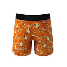 Load image into Gallery viewer, Orange and white underwear with fly
