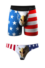 Load image into Gallery viewer, The Patriotic pair ball hammock with fly thong pack
