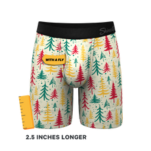 Load image into Gallery viewer, The Pine Tree Playboy | Retro Christmas Trees Long Leg Ball Hammock¬Æ Pouch Underwear With Fly
