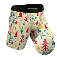 Load image into Gallery viewer, The Pine Tree Playboy | Retro Christmas Trees Long Leg Ball Hammock¬Æ Pouch Underwear With Fly
