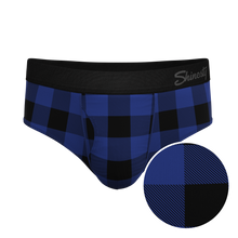 Load image into Gallery viewer, The Precious Plums | Blue Plaid Ball Hammock¬Æ Pouch Underwear Briefs
