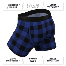 Load image into Gallery viewer, Blue plaid underwear
