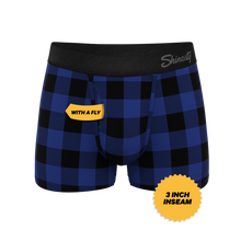 Load image into Gallery viewer, The Precious Plums | Blue Plaid Ball Hammock¬Æ Pouch Trunks Underwear
