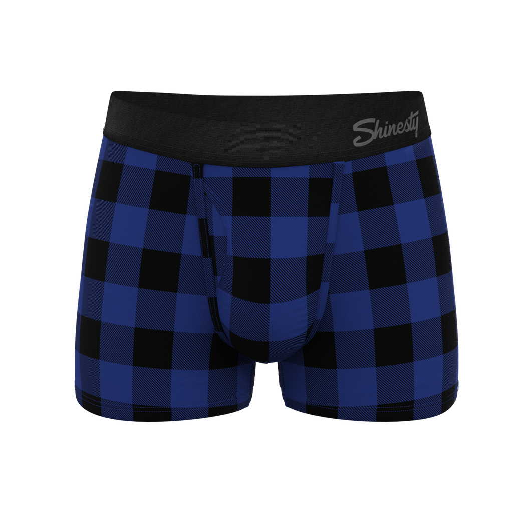 The Precious Plums | Blue Plaid Ball Hammock¬Æ Pouch Trunks Underwear