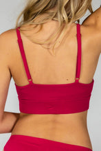 Load image into Gallery viewer, Back of red bralette
