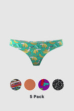 Load image into Gallery viewer, The Recess | Back To School Seamless Thong 5 Pack
