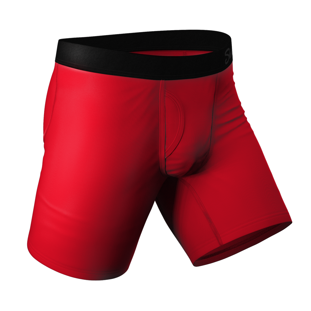 The Red Dong Effect | Red Long Leg Ball Hammock¬Æ Pouch Underwear With Fly