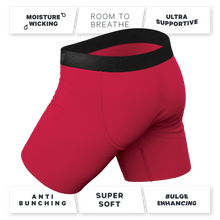 Load image into Gallery viewer, Red Velvet Ball Hammock¬Æ Pouch Underwear With Fly.
