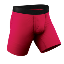 Load image into Gallery viewer, The Red Velvet | Dark Red Long Leg Ball Hammock¬Æ Pouch Underwear With Fly
